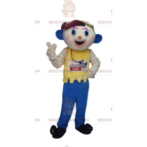 BIGGYMONKEY™ Mascot Costume Funny Man With Blue Ears –