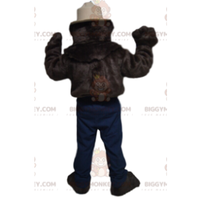 Kostium maskotka niedźwiedź brunatny BIGGYMONKEY™ z beżową
