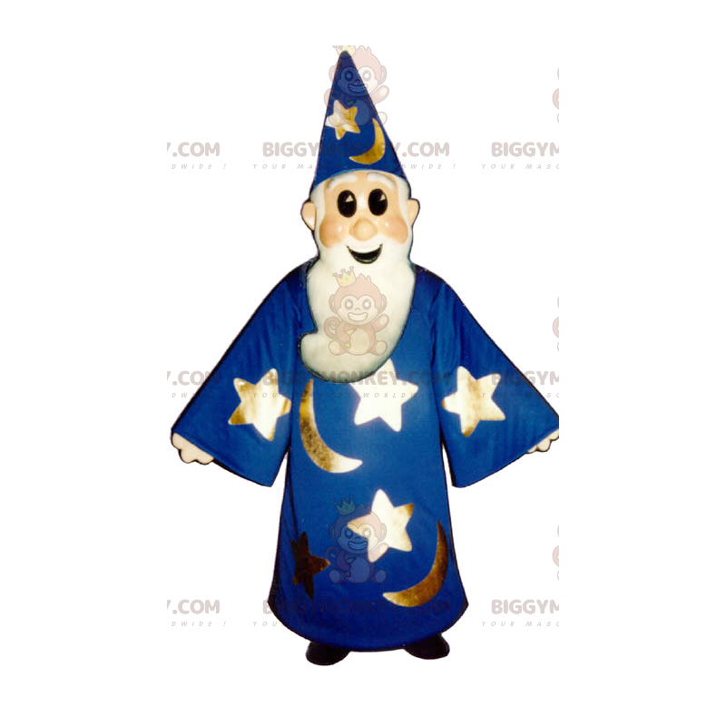 Merlin the Sorcerer Wizard BIGGYMONKEY™ maskottiasu sinisellä