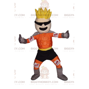 Costume da mascotte da supereroe biondo BIGGYMONKEY™ con