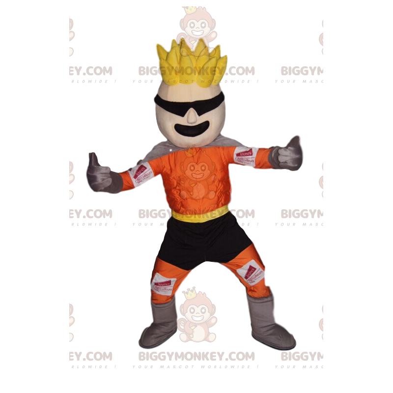 Costume da mascotte da supereroe biondo BIGGYMONKEY™ con