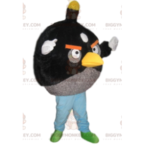 Disfraz de mascota Angry Bird negro y gris BIGGYMONKEY™ -