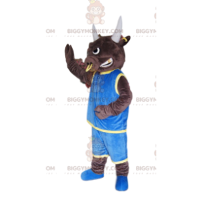 Costume da mascotte Bull BIGGYMONKEY™ con anello e maglietta