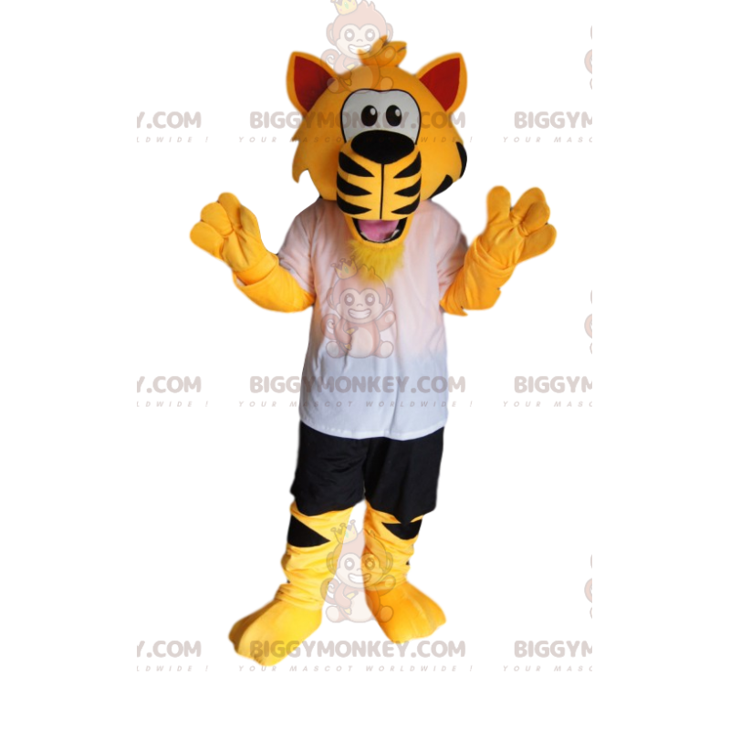 Kostium maskotki Super Enthusiastic Tiger BIGGYMONKEY™ ze
