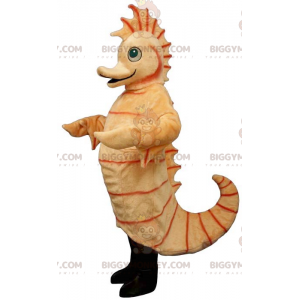 Disfraz de mascota caballito de mar naranja gigante