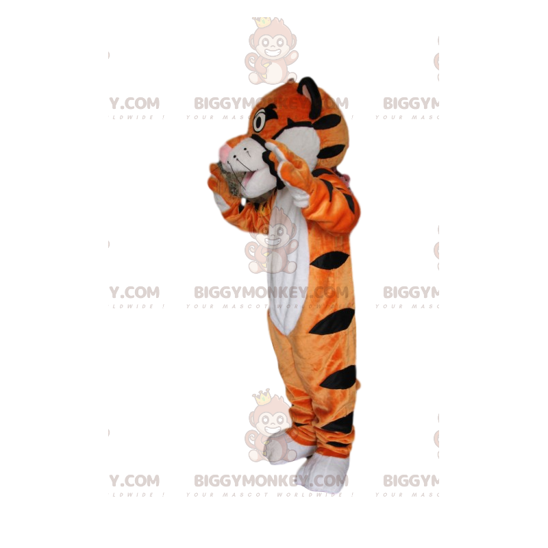 Costume da mascotte Tiger BIGGYMONKEY™ molto giocoso e troppo carino