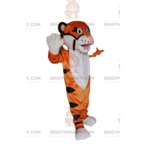 Costume da mascotte Tiger BIGGYMONKEY™ molto giocoso e troppo