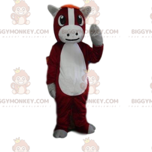 Costume de mascotte BIGGYMONKEY™ d'âne marron et blanc très