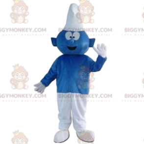 Zeer enthousiaste blauwe en witte smurf BIGGYMONKEY™