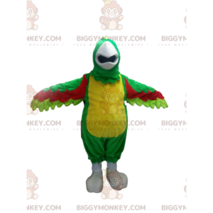 Disfraz de mascota de loro multicolor BIGGYMONKEY™ con lindo