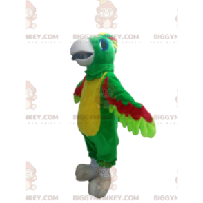 Costume de mascotte BIGGYMONKEY™ de perroquet multicolore avec