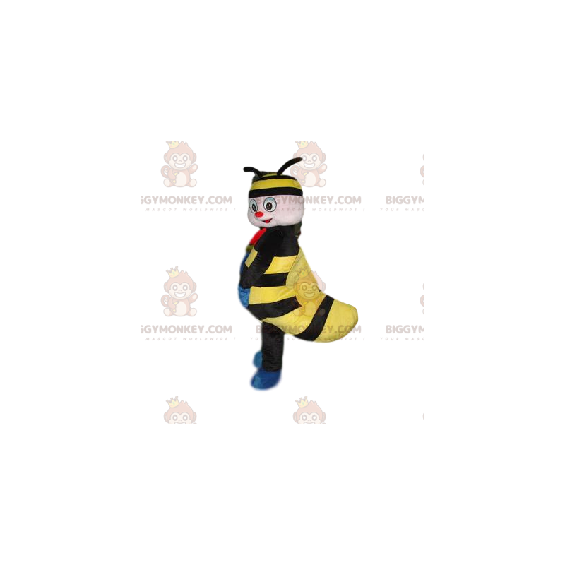 Traje de mascote BIGGYMONKEY™ de pequeno inseto preto e amarelo