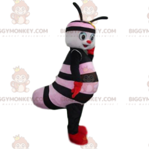 BIGGYMONKEY™ Costume da mascotte di piccolo insetto nero e rosa