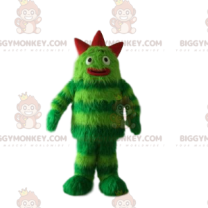 Disfraz de mascota monstruo verde y rojo BIGGYMONKEY™ -