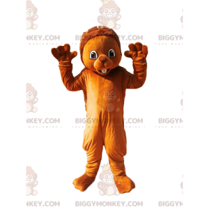 Simpatico costume da mascotte castoro marrone BIGGYMONKEY™ -