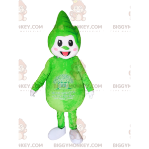 BIGGYMONKEY™ Maskotdräkt Grön karaktär med löv på huvudet -