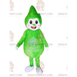 BIGGYMONKEY™ Maskottchenkostüm Grüne Figur mit Blatt auf dem
