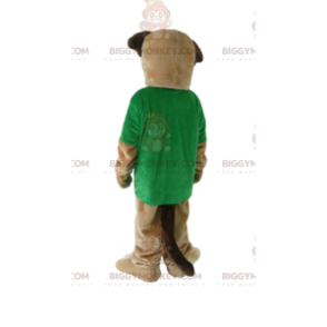 Costume de mascotte BIGGYMONKEY™ de chien marron avec un