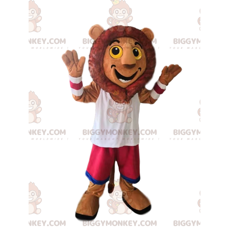 Costume da mascotte Leone molto felice BIGGYMONKEY™ con