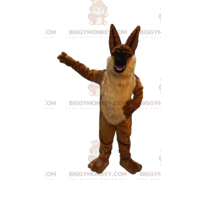 BIGGYMONKEY™ Costume da mascotte Minaccioso cane marrone con
