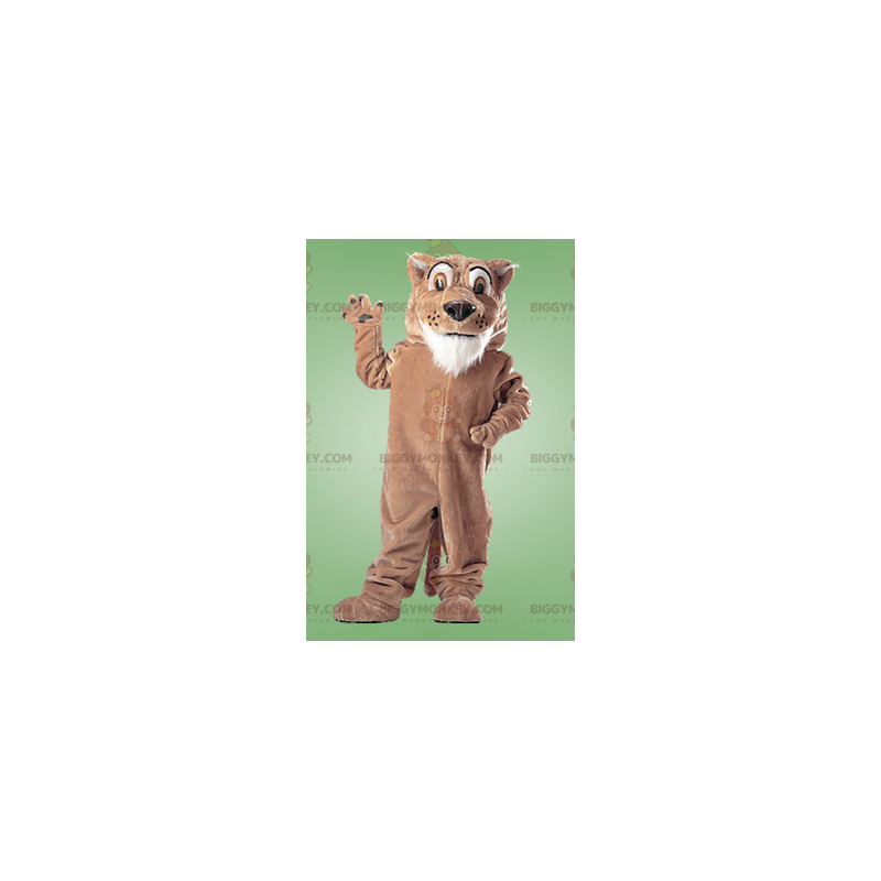 Costume mascotte BIGGYMONKEY™ tigre bianca e marrone gigante -