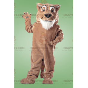 Disfraz de mascota BIGGYMONKEY™ de tigre marrón y blanco