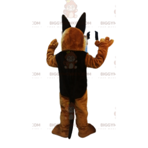 Costume de mascotte BIGGYMONKEY™ de chien marron menaçant avec
