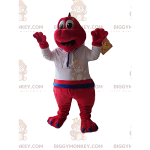 Costume da mascotte dinosauro fucsia BIGGYMONKEY™ con camicia