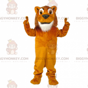 Costume mascotte BIGGYMONKEY™ tigre bianca e marrone gigante -