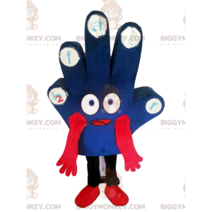 Blue Hand Big Eyes BIGGYMONKEY™ mascottekostuum -