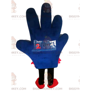 Disfraz de mascota BIGGYMONKEY™ de mano azul y ojos grandes -