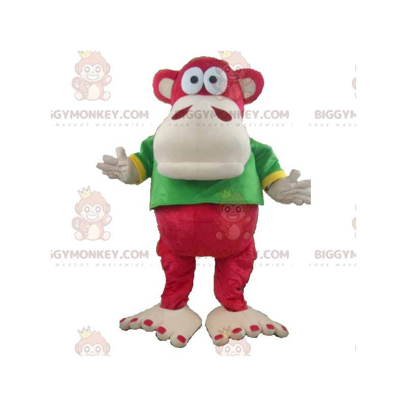 Disfraz de mascota mono rojo y tostado BIGGYMONKEY™ con