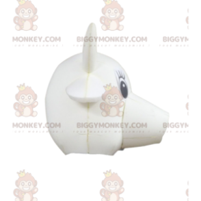 Costume de mascotte BIGGYMONKEY™ de tête de vache blanche -