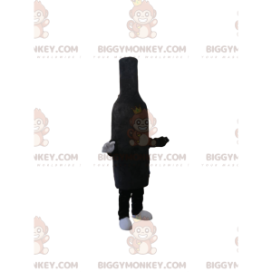 Costume de mascotte BIGGYMONKEY™ de bouteille noire en velours