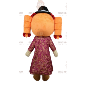 Little Girl BIGGYMONKEY™ Mascot Costume with English Bows –