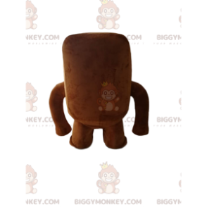 Kostium maskotki BIGGYMONKEY™ Mały brązowy potwór z dużymi