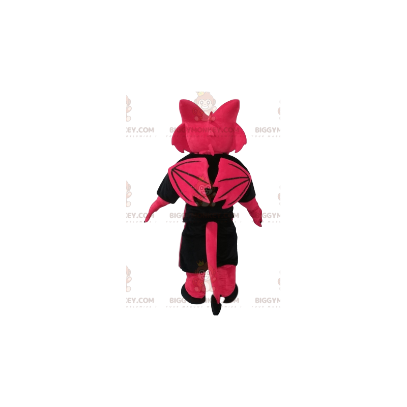 Costume de mascotte BIGGYMONKEY™ de dragon fushia menaçant avec