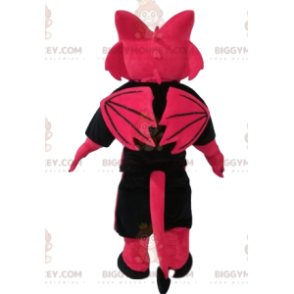 Hotfull fuchsia drake BIGGYMONKEY™ maskotdräkt med