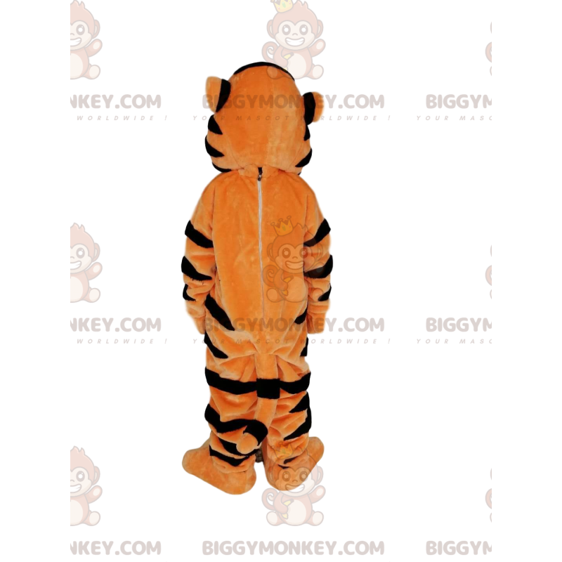 Traje de mascote BIGGYMONKEY™ de Tigre Preto e Laranja com