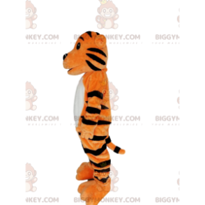 Oranžový a černý tygr s jiskřivýma očima Kostým maskota