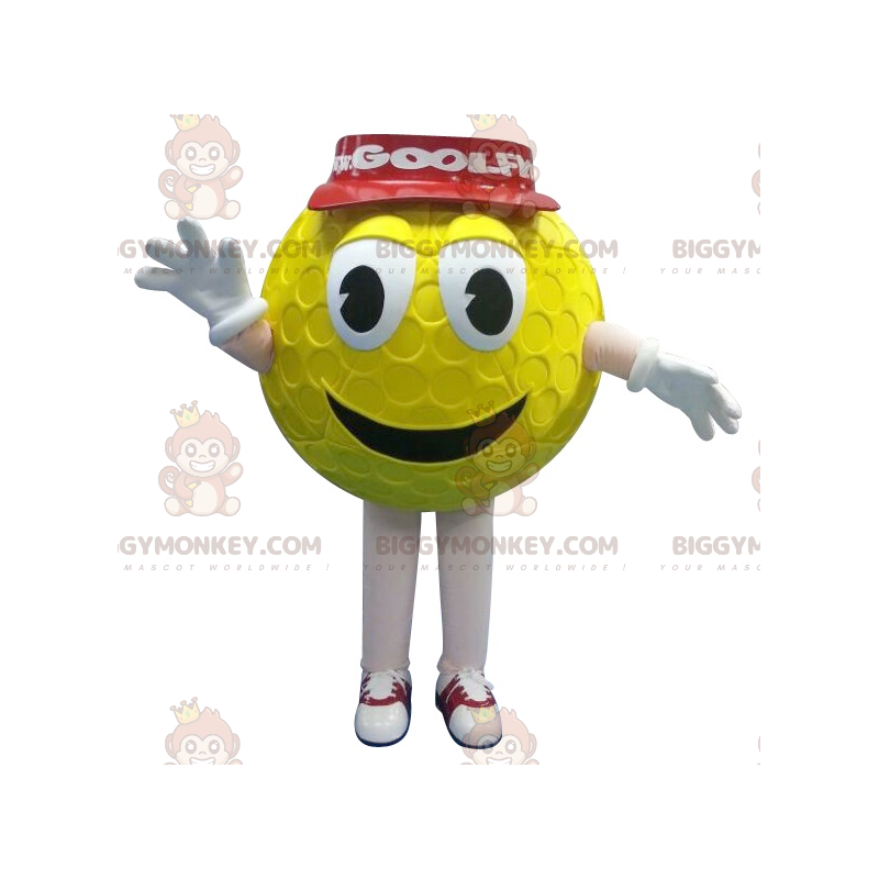 BIGGYMONKEY™ Costume da mascotte Pallina da golf gialla con