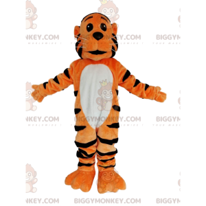 Orangefarbener und schwarzer Tiger mit funkelnden Augen