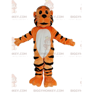 Traje de mascote BIGGYMONKEY™ de Tigre Preto e Laranja com