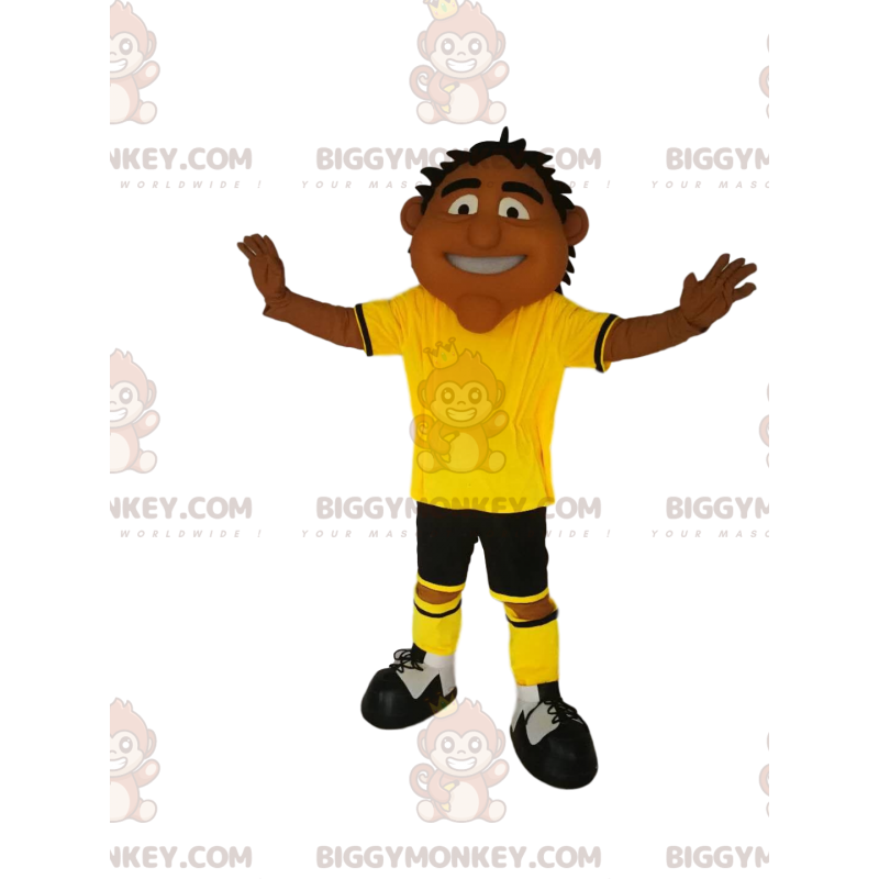 BIGGYMONKEY™-mascottekostuum voor heren met gele en zwarte