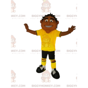 BIGGYMONKEY™ maskotdräkt för män med gula och svarta
