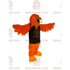 BIGGYMONKEY™ Mascot Costume Orange Eagle With Gold Beak And