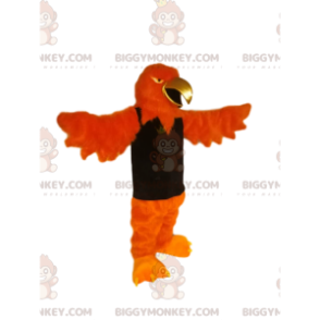 BIGGYMONKEY™ mascottekostuum oranje adelaar met gouden snavel
