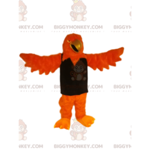 BIGGYMONKEY™ mascottekostuum oranje adelaar met gouden snavel