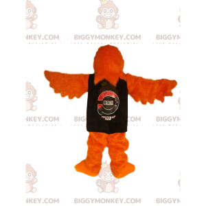 BIGGYMONKEY™ mascottekostuum oranje adelaar met gouden snavel