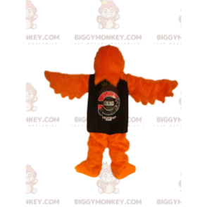 Fantasia de mascote BIGGYMONKEY™ águia laranja com bico dourado